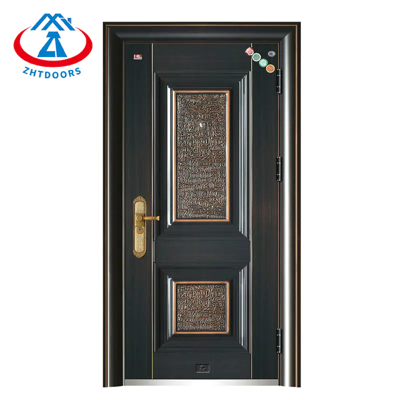 China Factory Home Security Luxury Entrance Iron Steel UL Fireproof Door