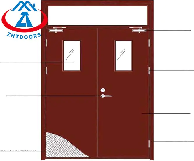 Customized Fireproof Stainless Emergency Exit Entry 120 Min UL Fireproof Door