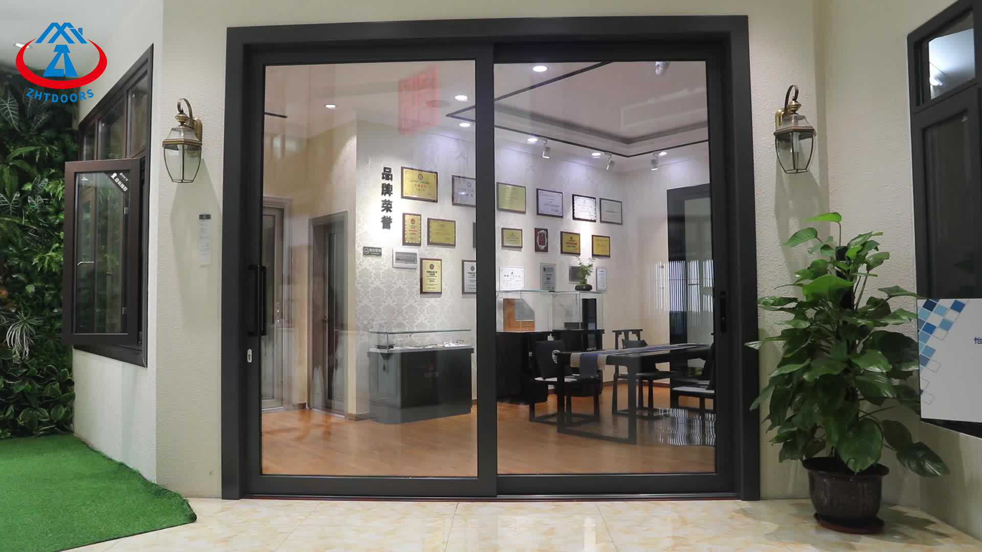 China Security Aluminium Escape EN Fire Proof Glass Door