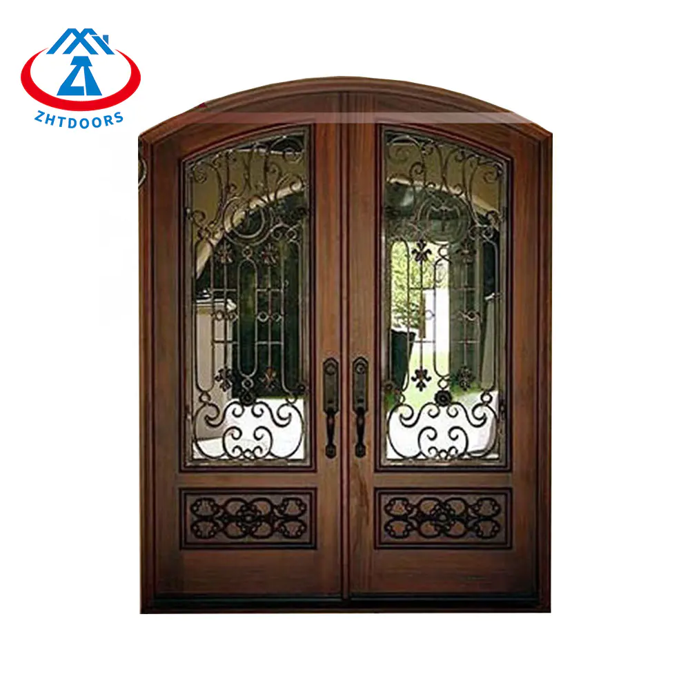 Residential AS Fire Rated Solid Wooden Door Wrought