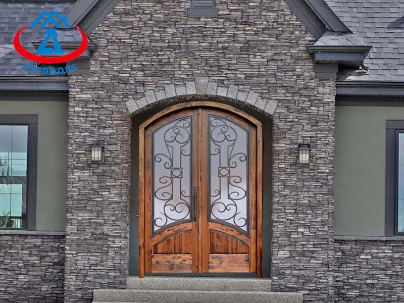 Residential AS Fire Rated Solid Wooden Door Wrought