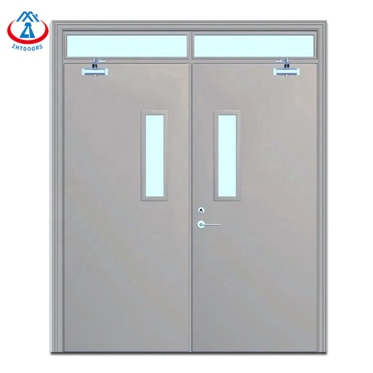 2 Panel Double AS Fire Rated Doors Steel Fire Door
