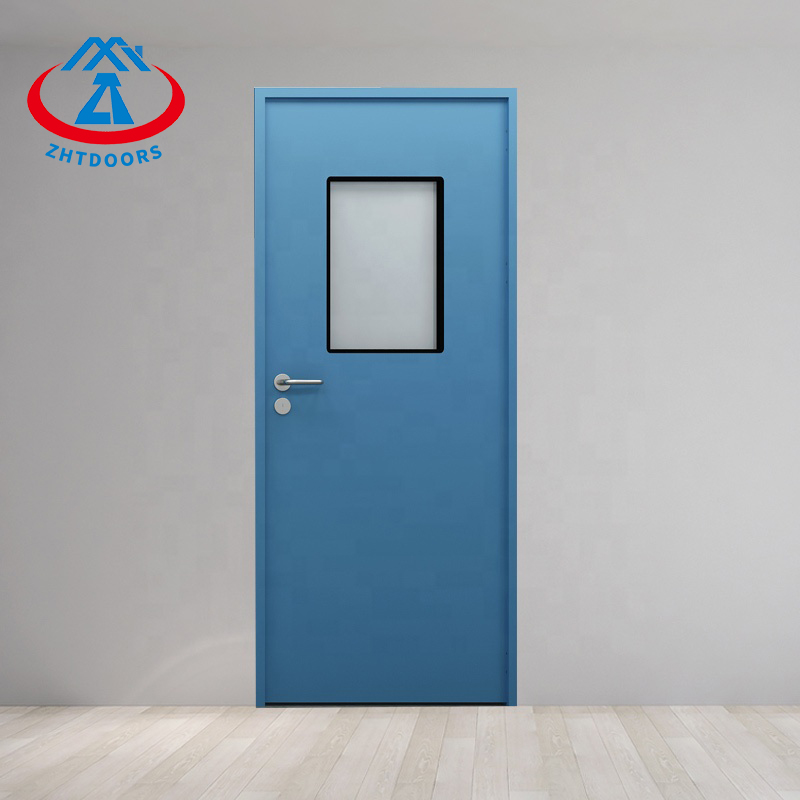 Hospital School Clean Room Glass Steel Door UL Fireproof Door