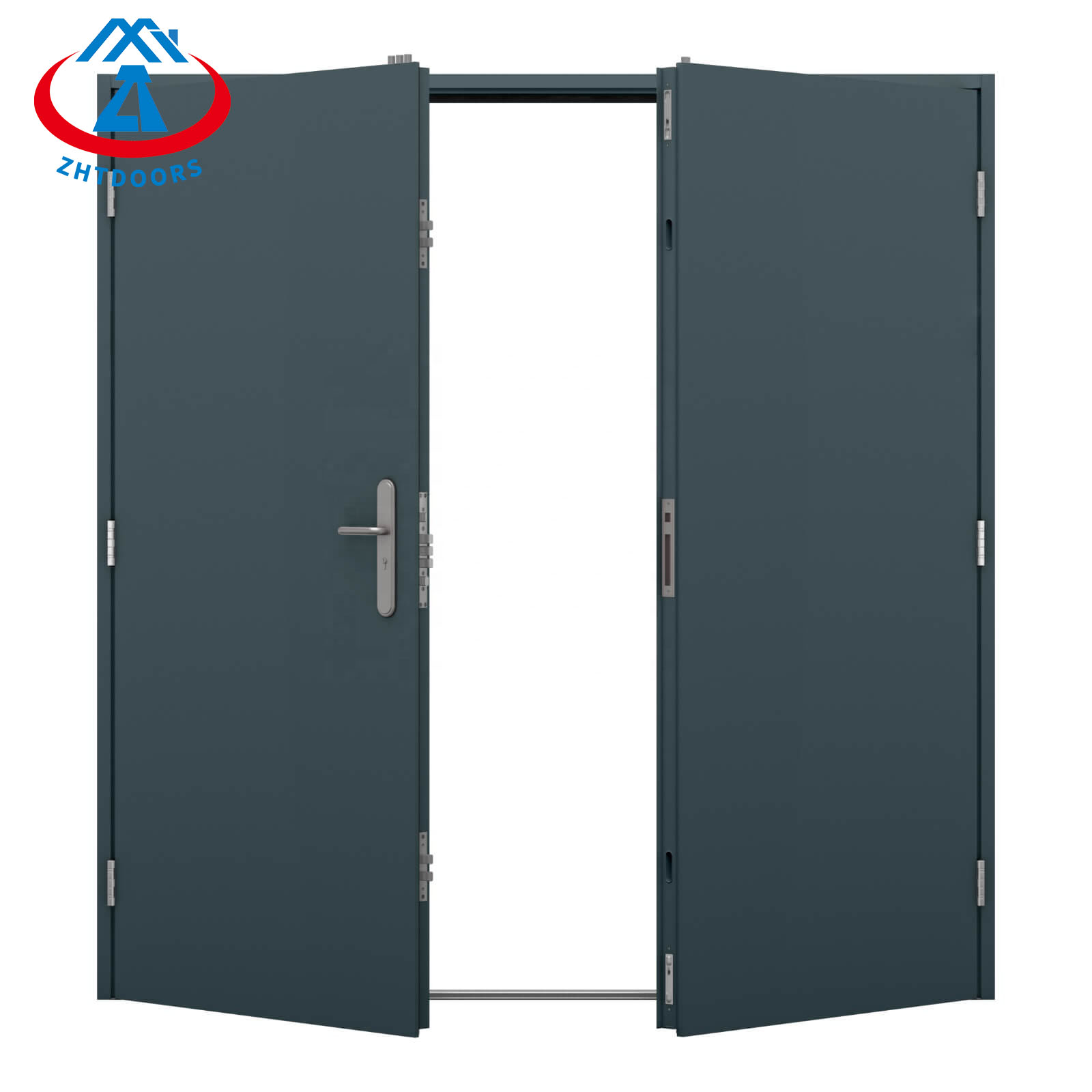 Metal Fireproof Entrance Sliding Glass Steel EN Fireproof Door