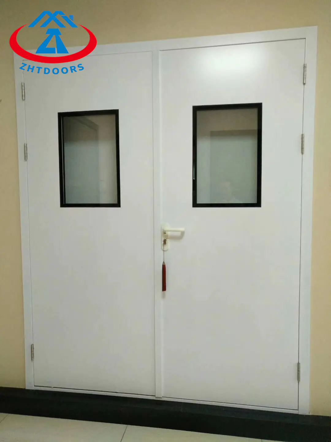 Fireproof Restaurant Soundproof Iron Steel Glass DoorsAS Fireproof Door