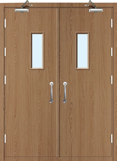 Factory Direct Sales Wood Grain Steel Main Gate EN Fireproof Door
