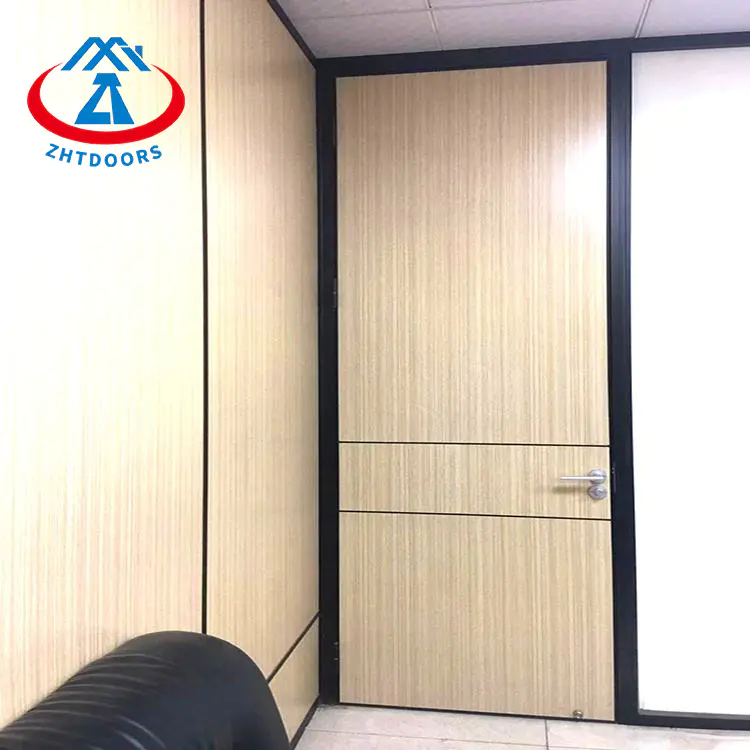 High Aluminum Fire Partition Office Wood Door EN Fireproof Door