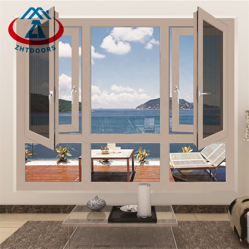 Aluminum Casement Glass Swing Window Thermal Break