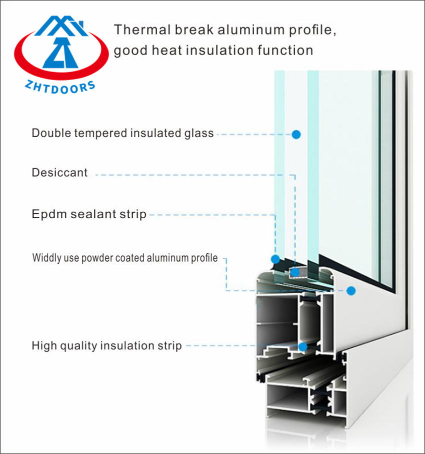 American Style Aluminum Arched Casement Window