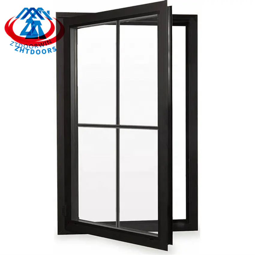 Arched White Aluminum Frame Tempered Glass Aluminium Swing Window