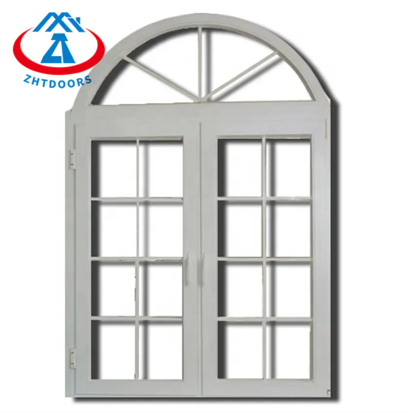 Double Glass Windows Soundproof Aluminum Arched Casement