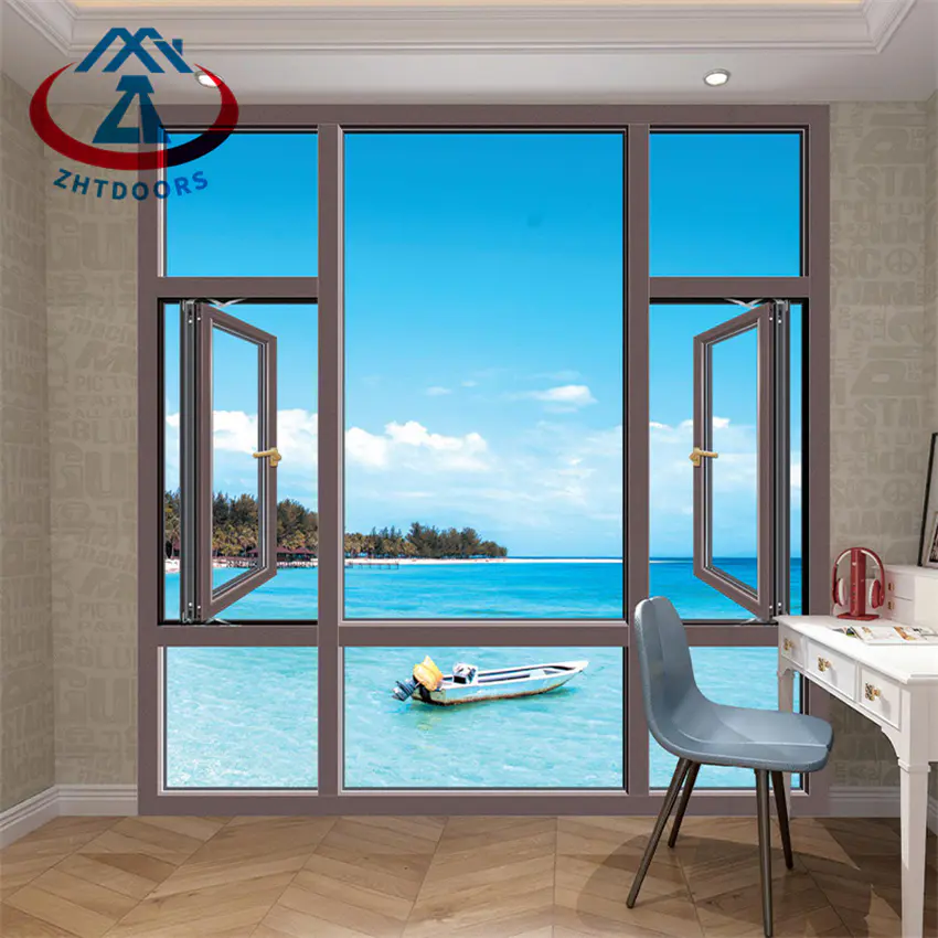 Efficiently Drainwater Aluminium Profile Frame Casement Aluminium Swing Window