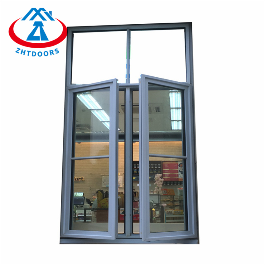 Grill Design Double Glass Aluminium Swing Casement