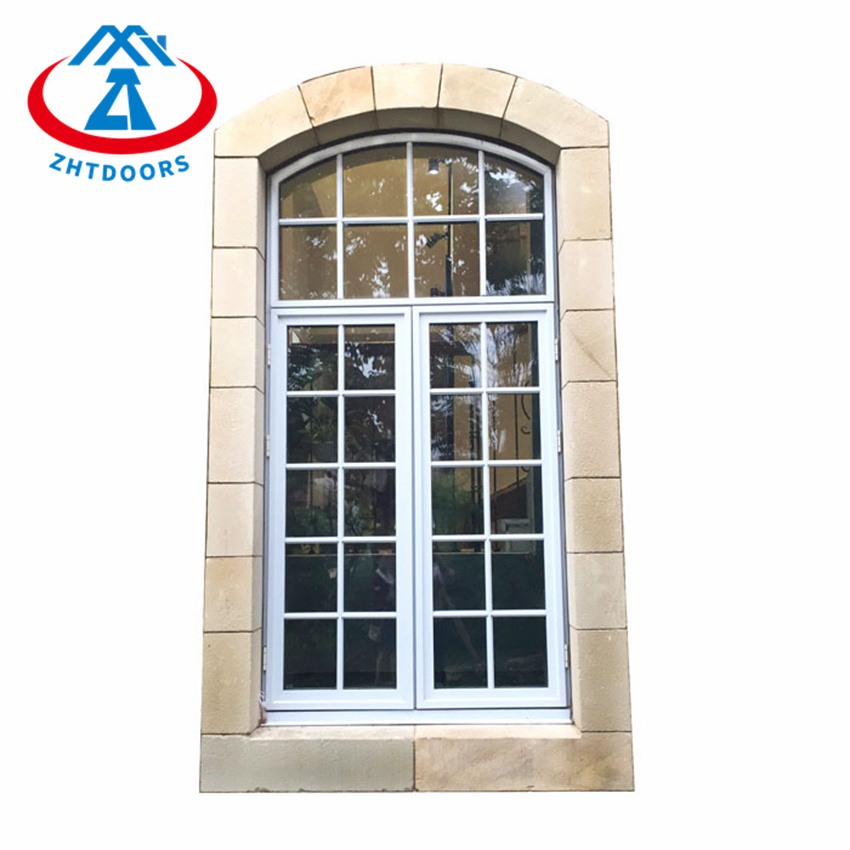 Grill Design Double Glass Aluminium Swing Casement
