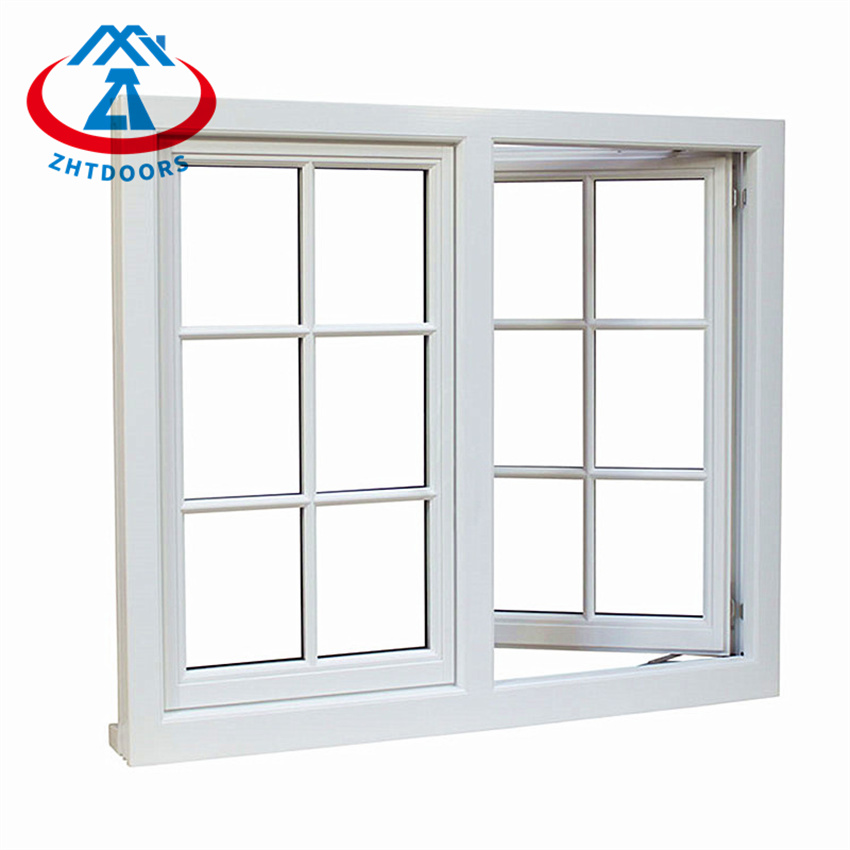 Grill Design Double Glass Aluminium Swing Casement