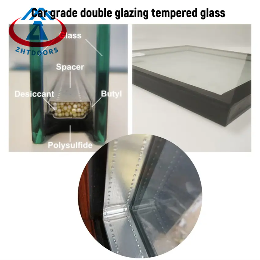 High Quality Maintenance Free Double Tempered Glass Aluminium Swing Window