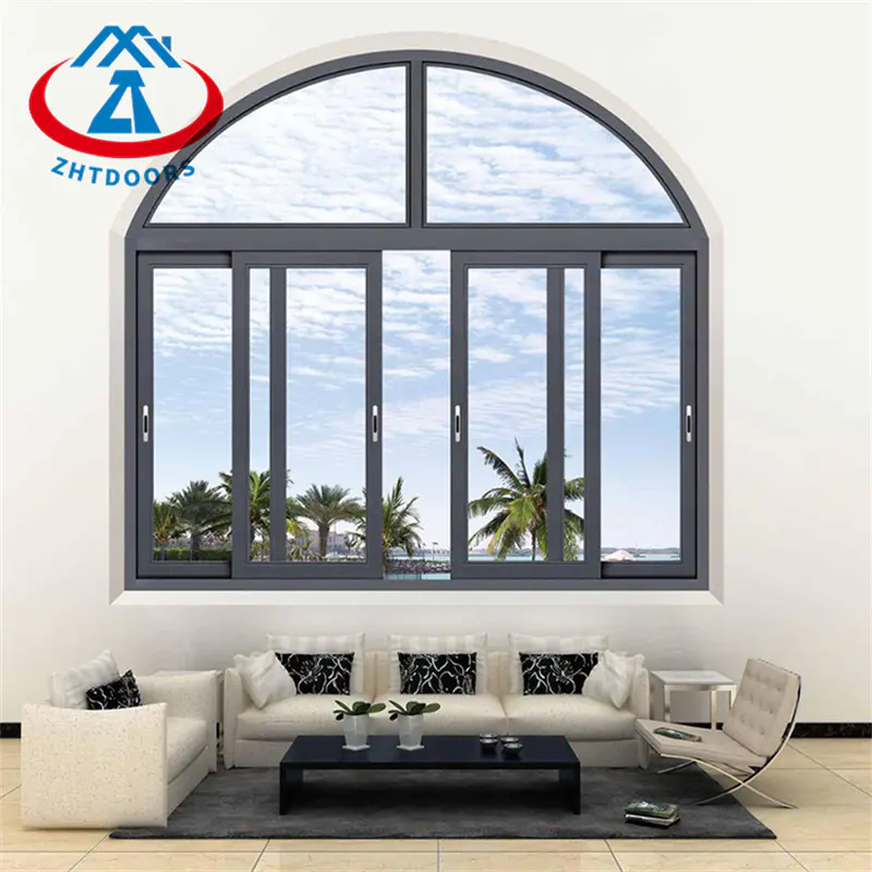 House French Aluminium Frame Arched Windows