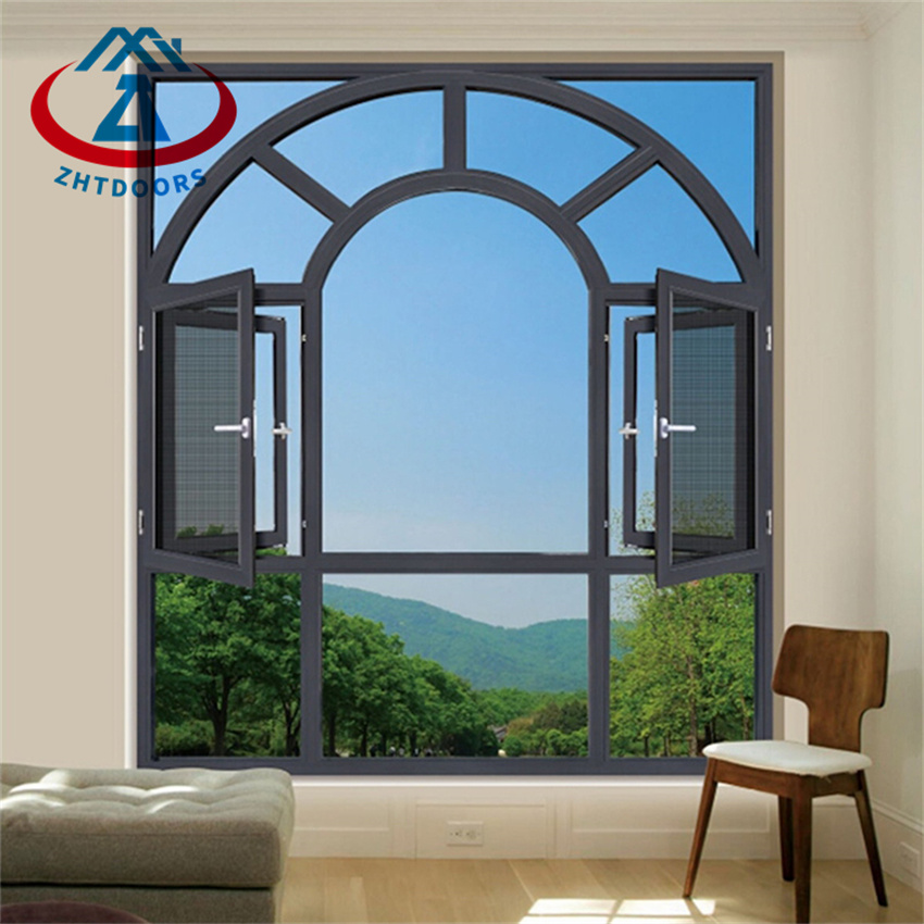 House French Aluminium Frame Arched Windows