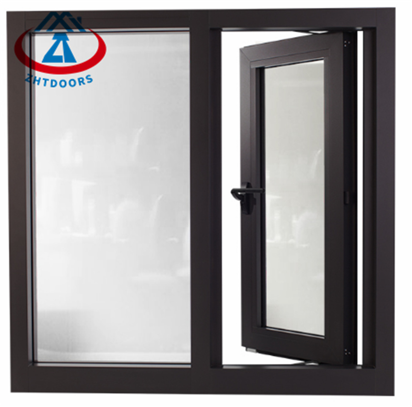 Popular Shutters Frame Tempered Glass Aluminium Swing Window