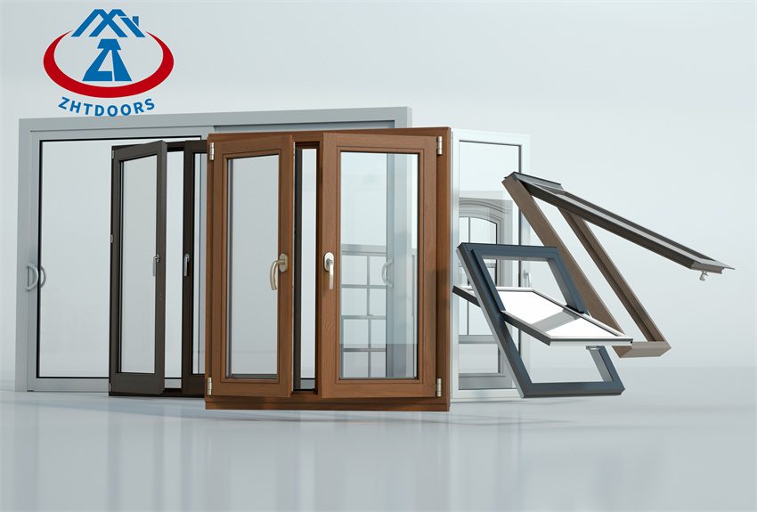 New Model French Looking White Aluminum Casement Aluminium Swing Window