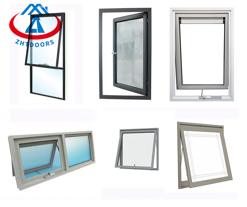 New Sale Double Glazed Aluminum Top-hung Aluminium Swing Window
