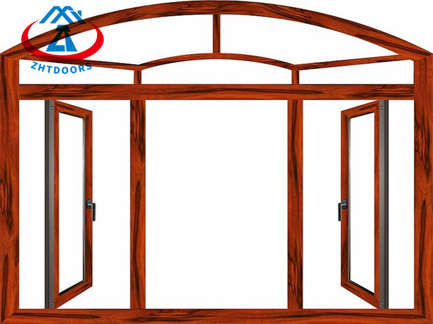 Sound Insulation Tempered Glass Aluminium Swing Window