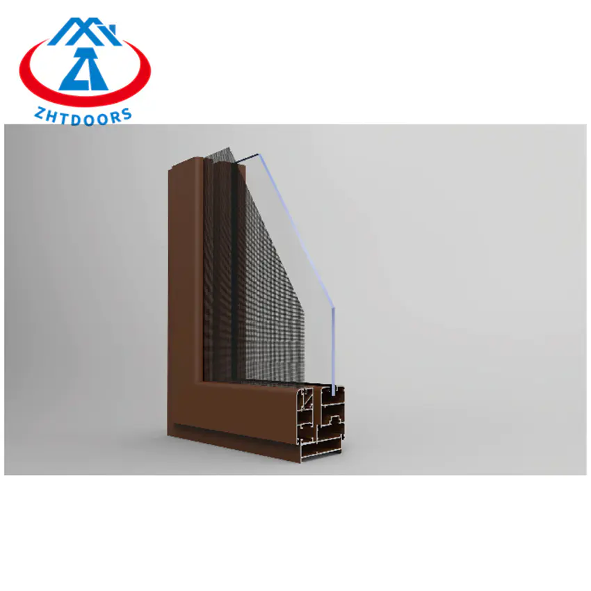 High Quality Wooden Color Aluminium Swing Window