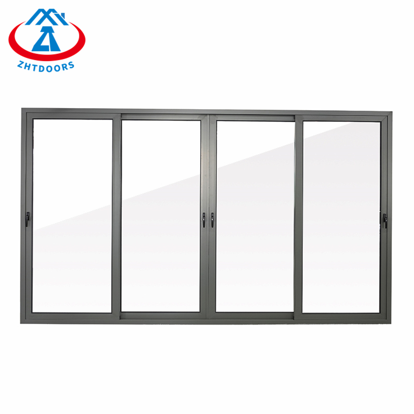 Champagne Color Aluminum Sliding Window Sliding Glass