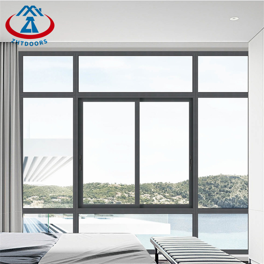 Champagne Color Aluminum Sliding Window Sliding Glass