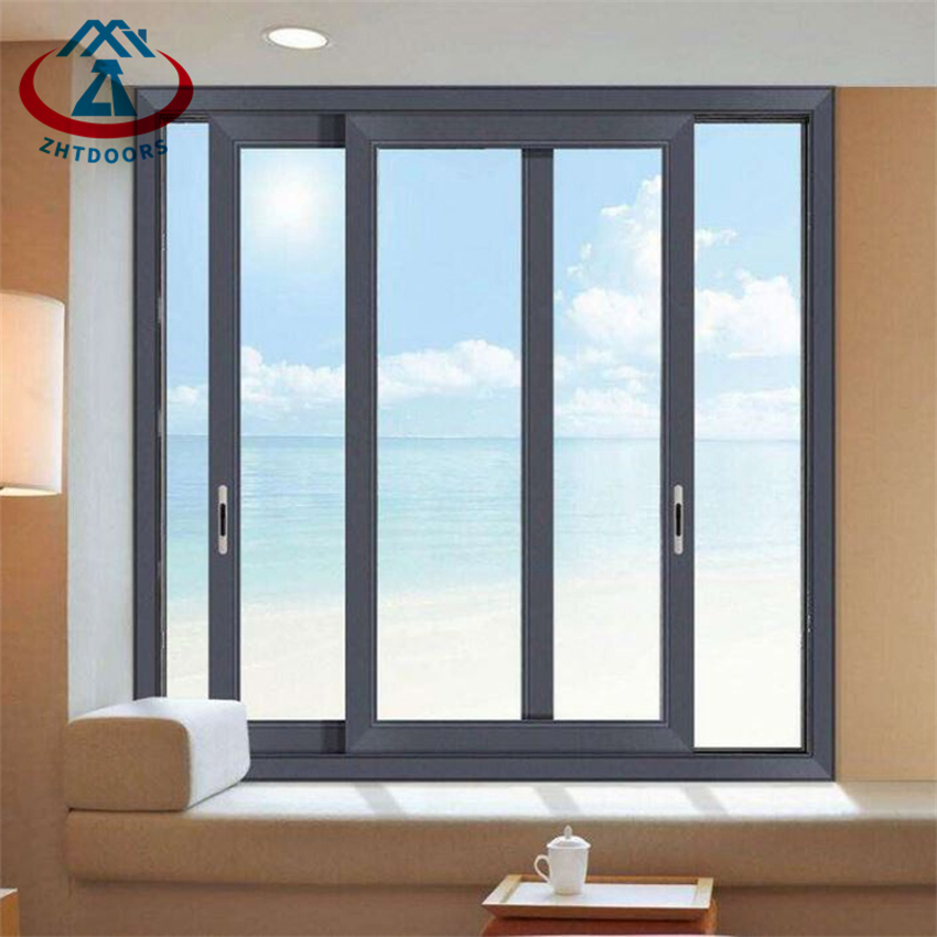 Champagne Color Aluminum Sliding Window Sliding Glass