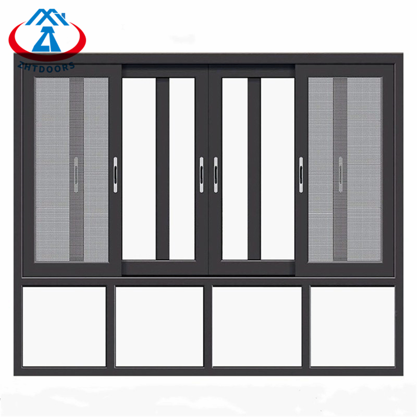 Double Glazed 3 Tracks Sliding Window Aluminium Sliding Window