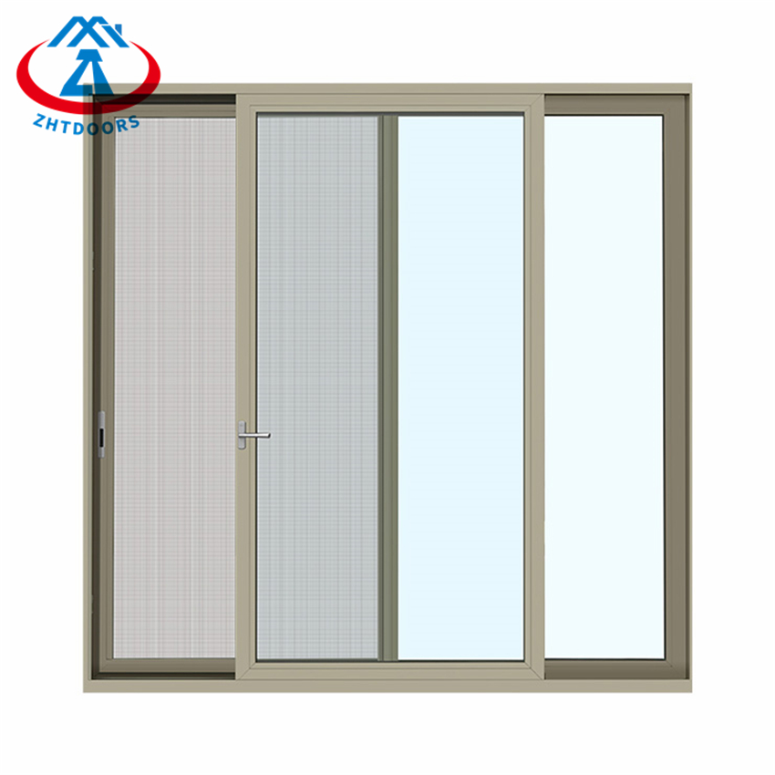 Factory Customized Popular Security Slim Frames Black Aluminium Sliding Window