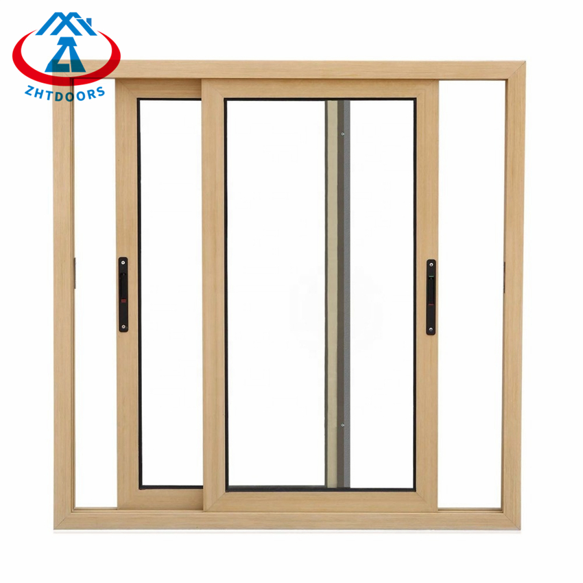 Factory Modern House Latest Grill Design Wood Aluminium Sliding Window
