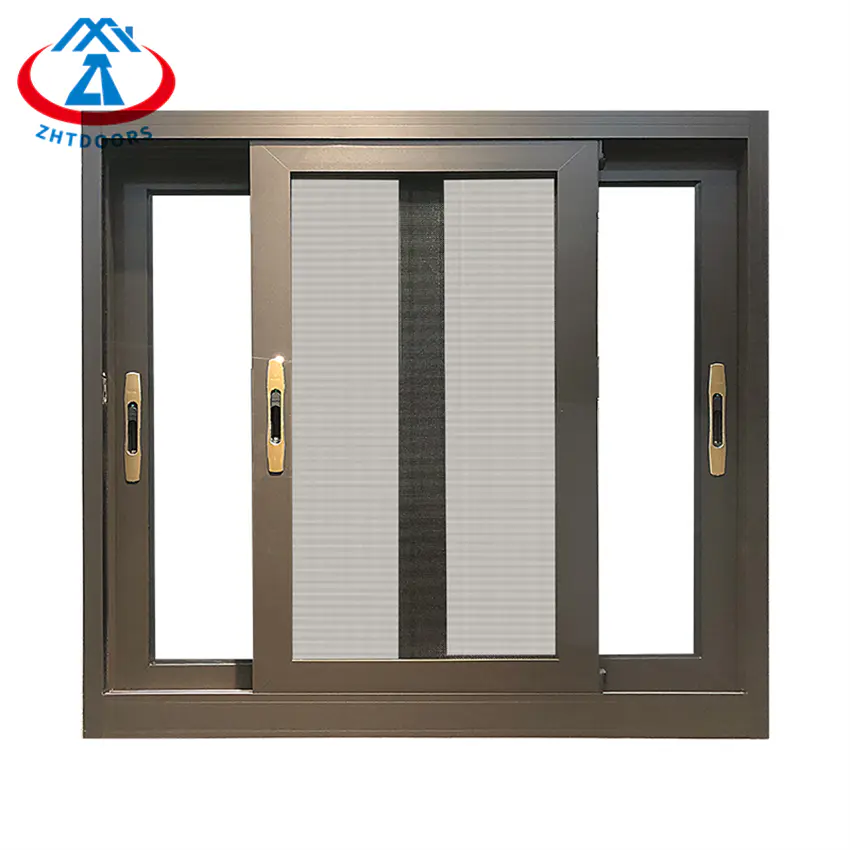 Modern Design 3-rails Thermal Break Aluminum Frame Sliding Window