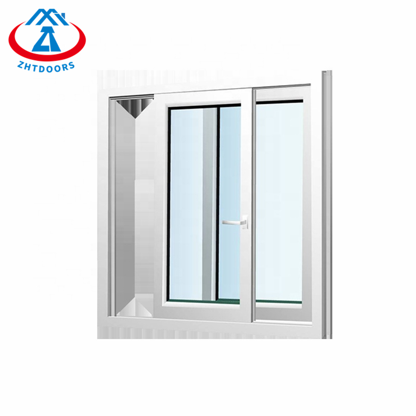 Open Out White Black Aluminum Frame Simple Design Sliding Window