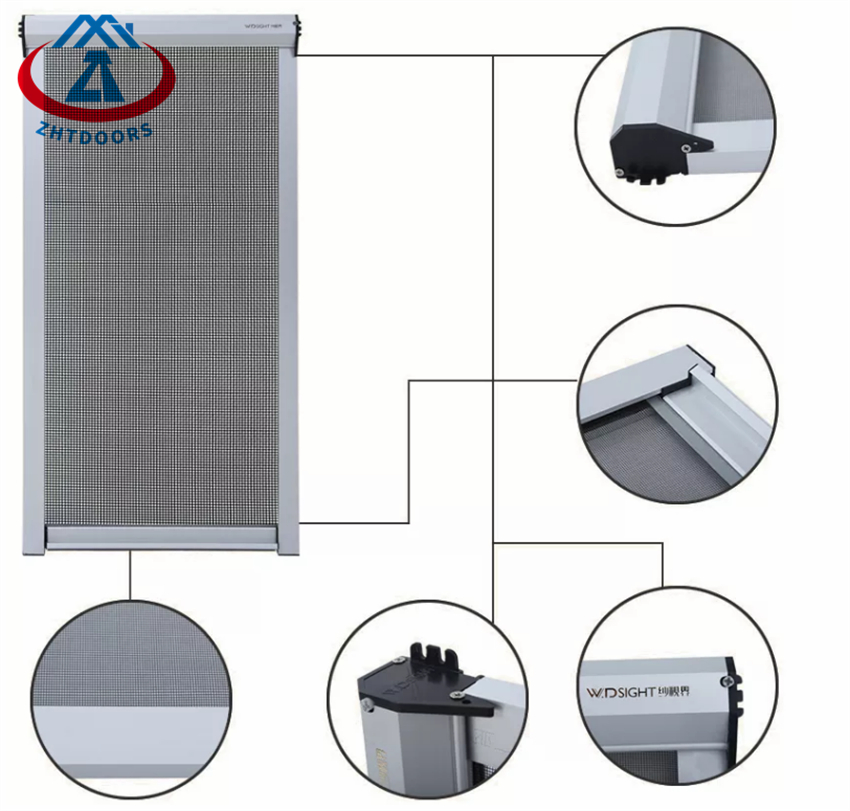 Rolling Up Screen Aluminum Door & Window Aluminium Sliding Window