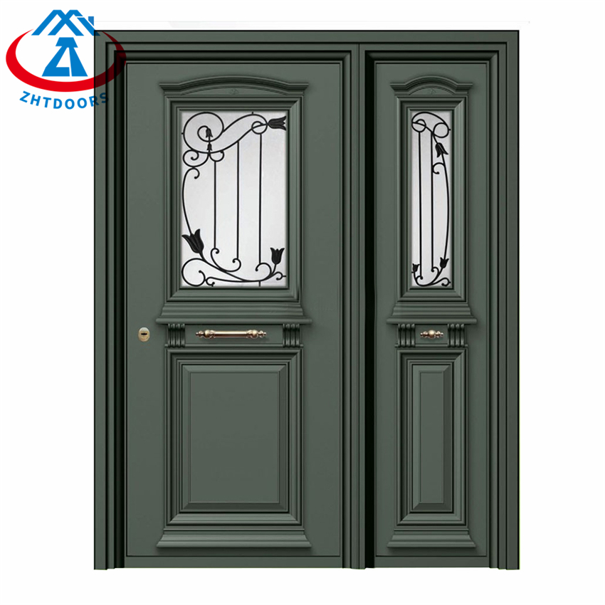 Metal Main Swing Entrance Door Front Aluminium Swing Door