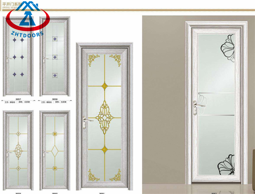 Aluminium Frame Door Fair Price Glass Door Interior Aluminium Swing Door