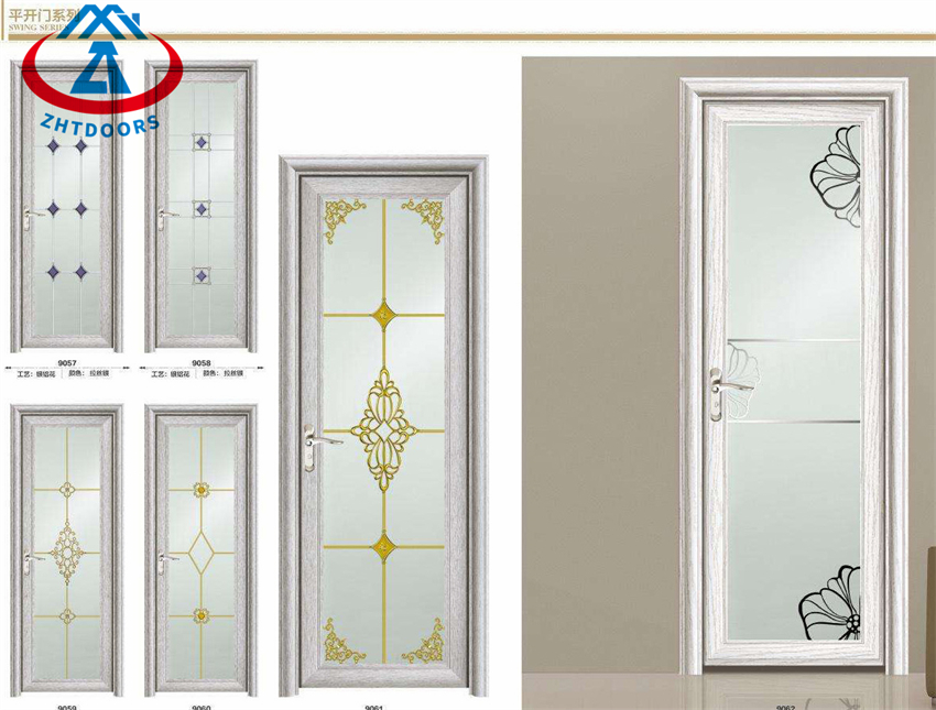 Aluminium Frame Door Fair Price Glass Door Interior Aluminium Swing Door