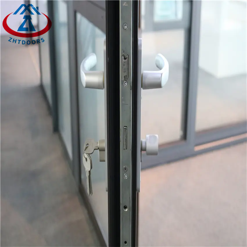 Aluminium French Doors Double Glazed Glass Tempered Aluminium Swing Door