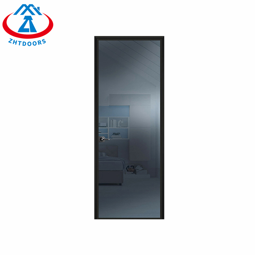 Aluminum Alloy Flush Bathroom Door Toilet Glass Door