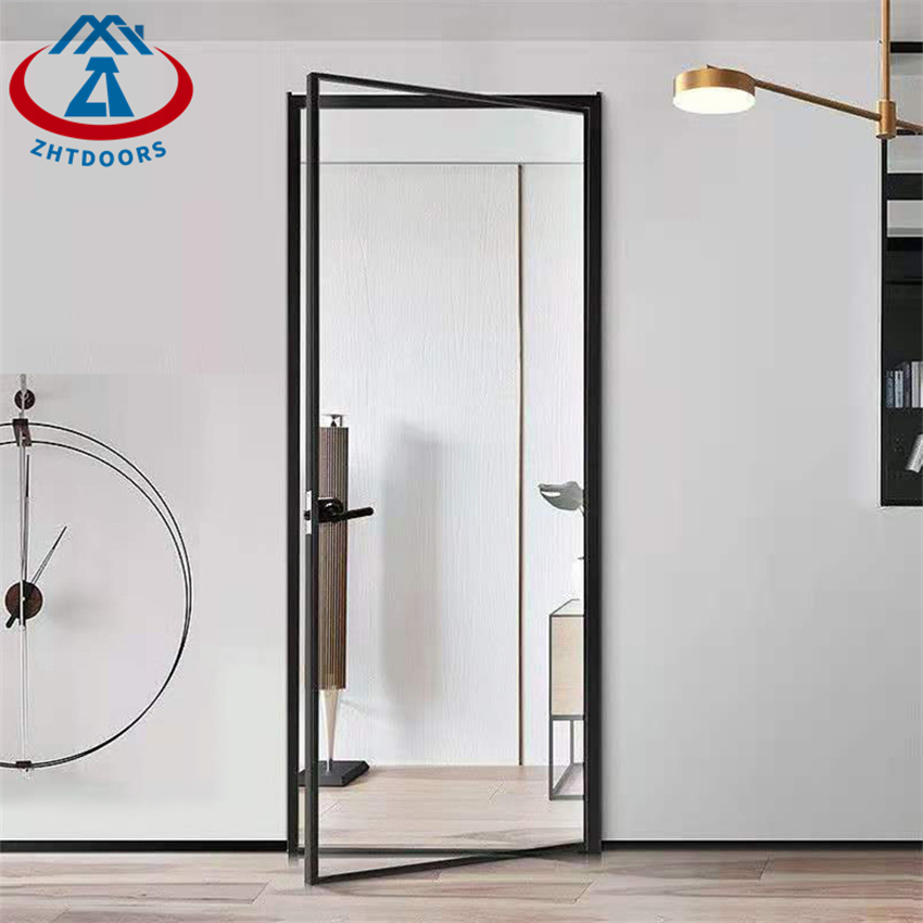 Aluminum Alloy Flush Bathroom Door Toilet Glass Door