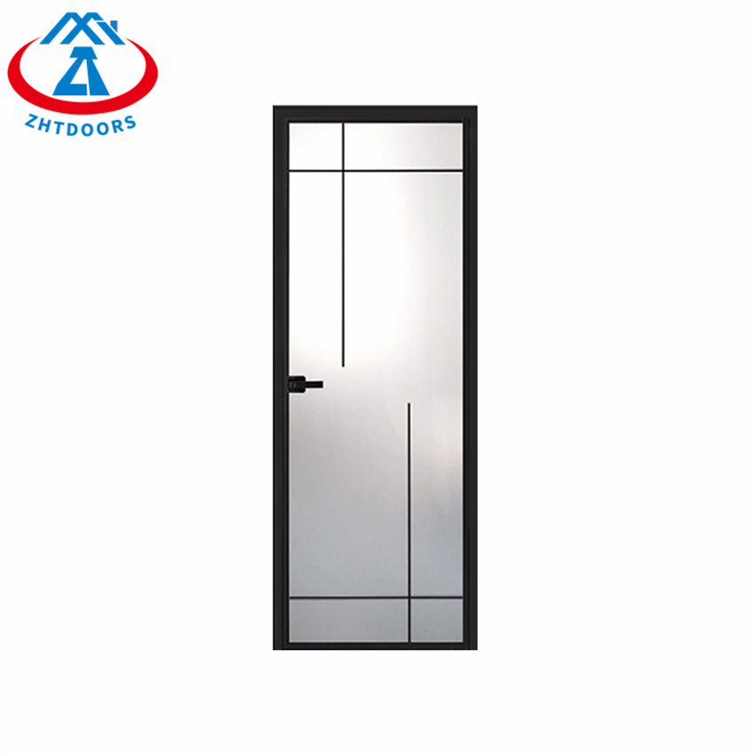 Aluminum Alloy Flush Bathroom Door Toilet Glass Door