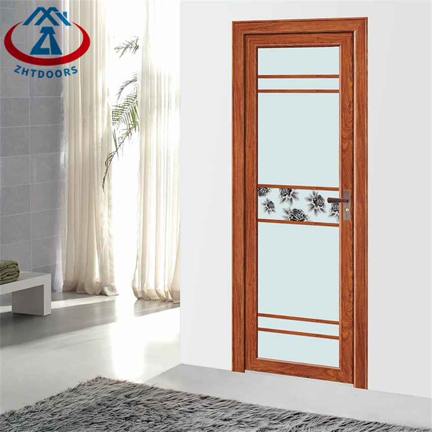 Aluminum Frame Interior Swing Glass Door Toilet Door