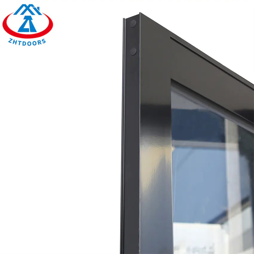 Black Exterior Commerical Grade Aluminum Laminated Safety Swing Door