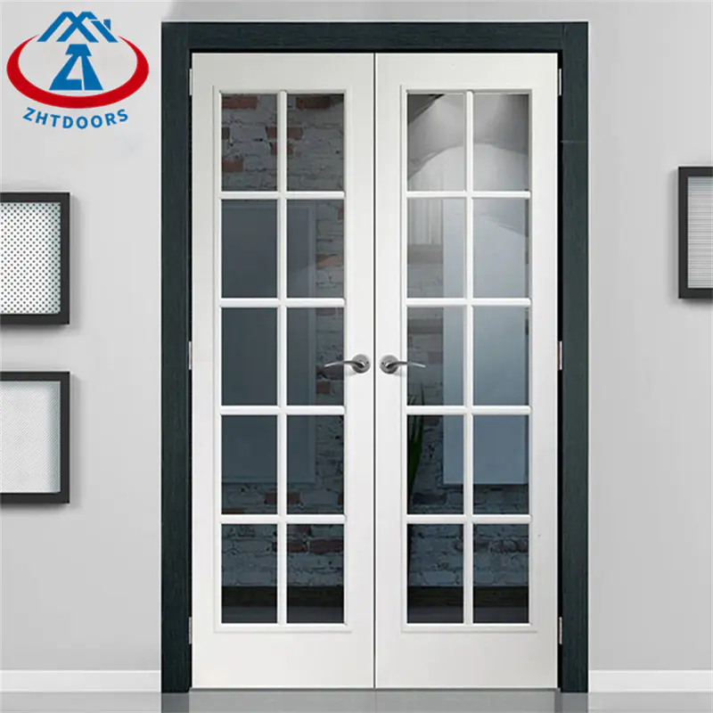 Casement White Single Tempered Glass Exterior French Aluminium Swing Door