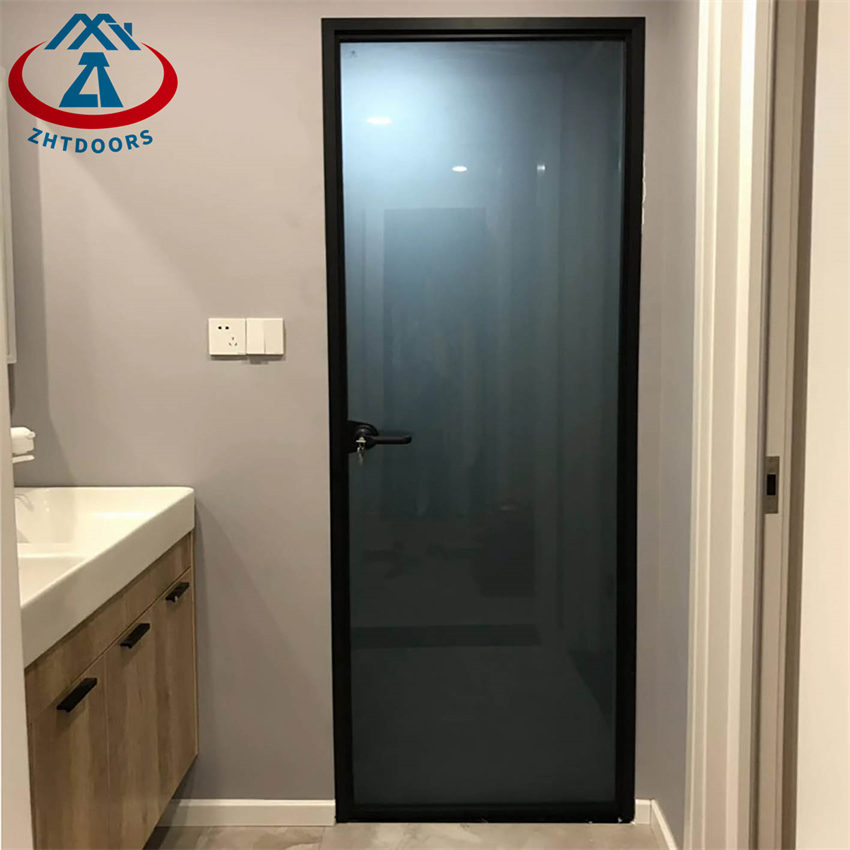China Supplier Aluminium Toilet Door Modern Bathroom Swing Door