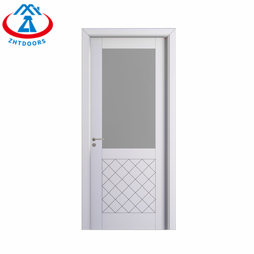 Customization House Commerce Wood Grain Pvc Aluminum  Swing Door