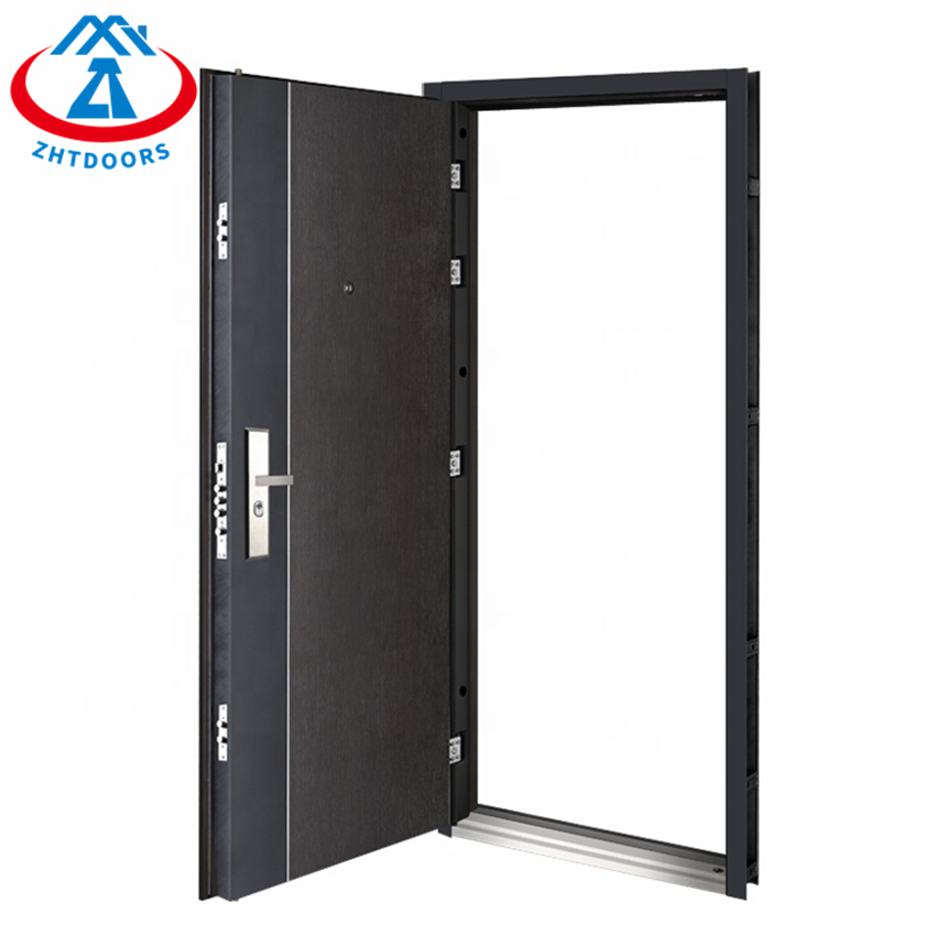Customization House Commerce Wood Grain Pvc Aluminum  Swing Door