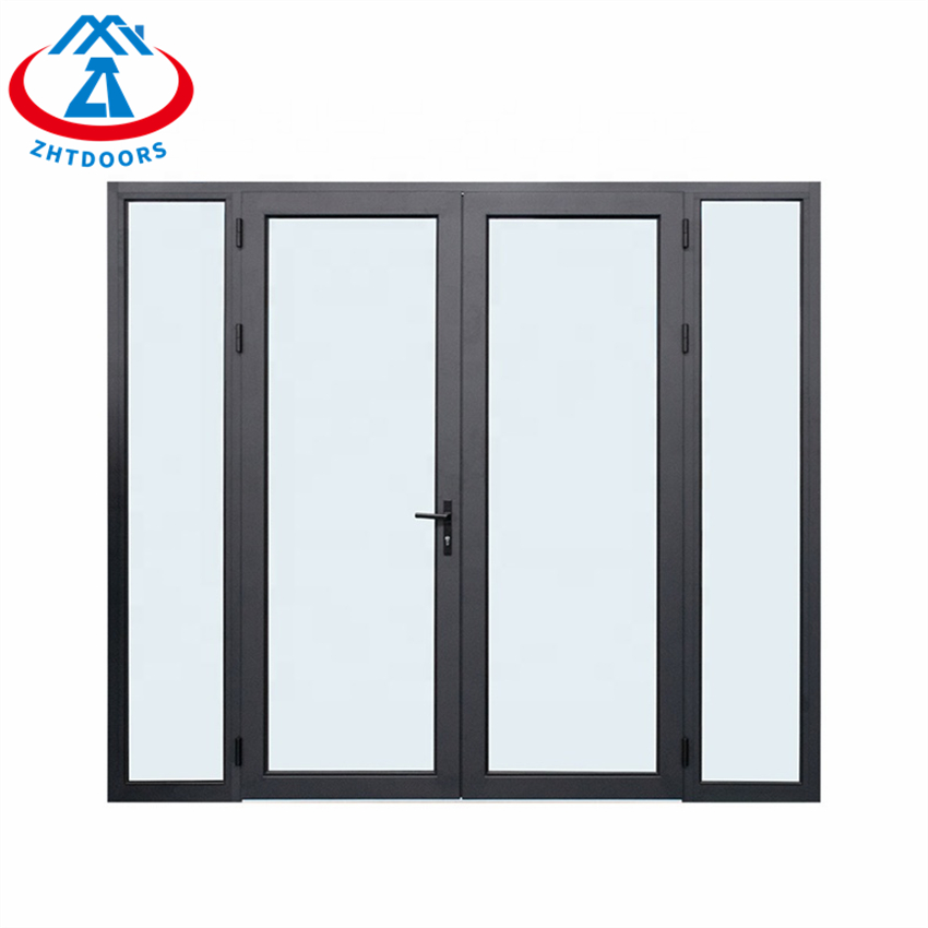 Double Front Door Exterior Sliding Shop Front Double Aluminium Swing Door